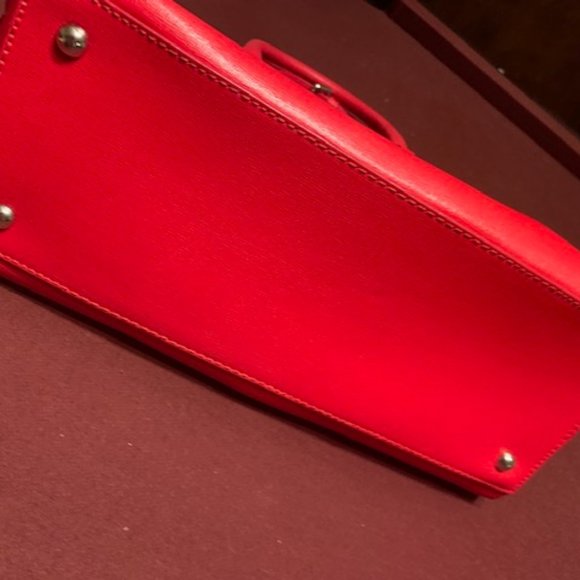 Furla red zipper closure bag - Picture 3 of 5